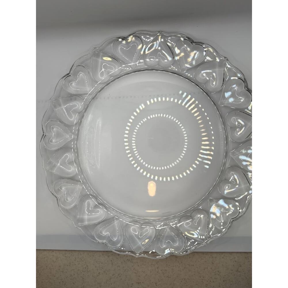 Tiffany & Co. Vintage Crystal Hearts 12” Round Serving Platter - Excellent - Picture 2 of 5